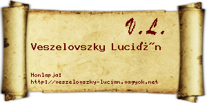 Veszelovszky Lucián névjegykártya